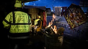 Des gilets jaunes à Feyzin, le 17 décembre 2018.