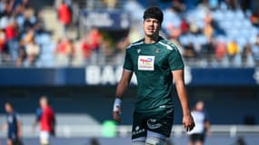Hugo Auradou lors du match entre l'USAP et Pau, le 5 octobre 2024.