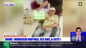 Élections européennes: monsieur Miffred, 103 ans, a voté à Digne-les-Bains