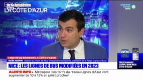 Gaël Nofri, adjoint au maire de Nice et président de la Régie Lignes d'Azur, explique ce que vont apporter les modifications des lignes de bus en 2023