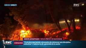 Incendie à Anglet: dernier bilan des dégâts avec le sous-préfet de Bayonne