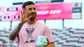 Lionel Messi avant le match Inter Miami-Toronto (4-0, 33e journée de MLS), le 20 septembre 2023