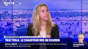 "Mon client est en état de sidération (...) il s'est vu mourir", explique l'avocate du chauffeur de taxi Tesla, mis en examen après un accident