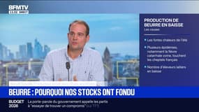 Production de beurre en baisse: "La hausse du prix du beurre est directement liée à la baisse de la production", affirme Benoît Gavelle, secrétaire général adjoint de l'Union des producteurs de lait