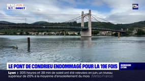 Le pont de Condrieu endommagé pour la 19e fois en quelques mois !