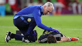 Kieran Tierney lors d'Ecosse-Suisse à l'Euro 2024
