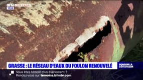 Grasse: le réseau d'eaux du Foulon renouvelé