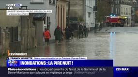 Crues dans le Pas-de-Calais: "On a à peu près 100 maisons touchées, avec pas loin d'un mètre d'eau", témoigne Franck Leurette, maire du village de La Calotterie