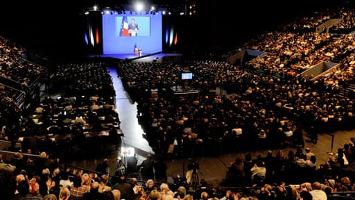 Nicolas Sarkozy lors du meeting de Toulon en 2011