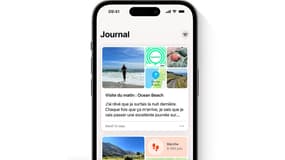 Capture d'écran de l'application "Journal", d'Apple