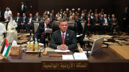 Le roi Abdullah II de Jordanie lors du sommet annuel des dirigeants arabes, le 29 mars 2017 à Sweimeh