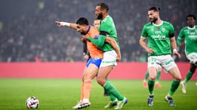 Neal Maupay lors du match Saint-Etienne-OM (0-2, L1), le 8 décembre 2024