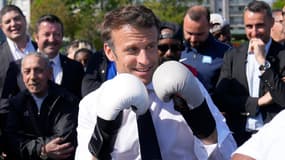 Emmanuel Macron à Saint-Denis le 21 avril 2022
