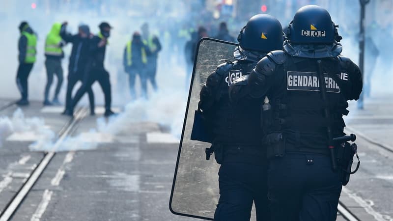 Manifestation de gilets jaunes à Nancy, le 19 janvier 2019