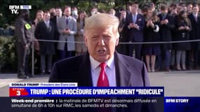 Story 1 : Donald Trump estime que la procédure d'impeachment est "ridicule" - 12/01