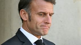 Le président français Emmanuel Macron avant une réunion au palais de l'Elysée, à Paris, le 17 octobre 2025