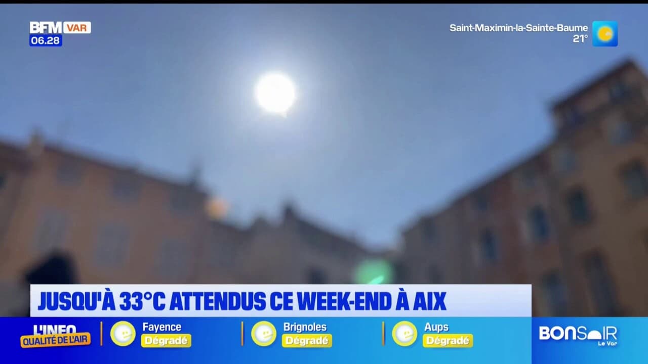 Sud: jusqu'à 33°C attendus ce week-end à Aix-en-Provence