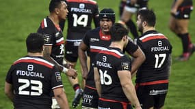 Thierry Dusautoir et les joueurs du Stade Toulousain