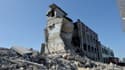 Une école détruite par un bombardement russe, le 23 mars 2022 à Kharkiv, en Ukraine