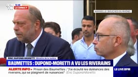 Éric Dupond-Moretti, le ministre de la Justice, depuis la prison des Baumettes à Marseille: "j'ai la certitude que tout sera fait pour régler la question des riverains"