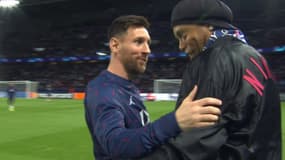 Lionel Messi et Ronaldinho avant PSG-Leipzig