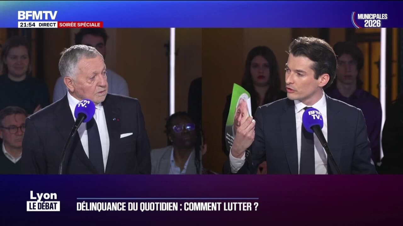 La passe d'armes entre Alexandre Dupalais (UDR-RN) et Jean-Michel Aulas (Cœur Lyonnais) à propos du soutien à Emmanuel Macron Kép