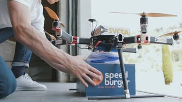 Le drone a parcouru 20 kilomètres avant de livrer les 3 menus commandés.