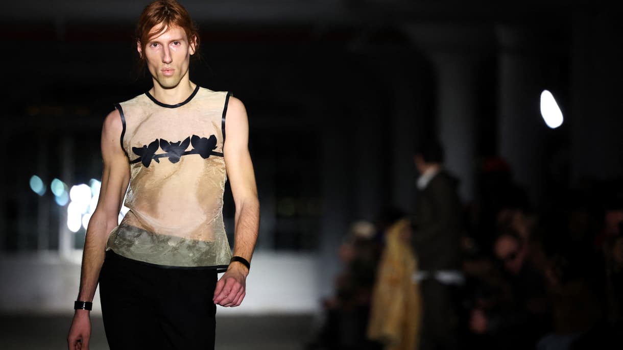 Le designer belge Ludovic de Saint-Sernin après son défilé à la Fashion Week de New York le 11 février 2024.