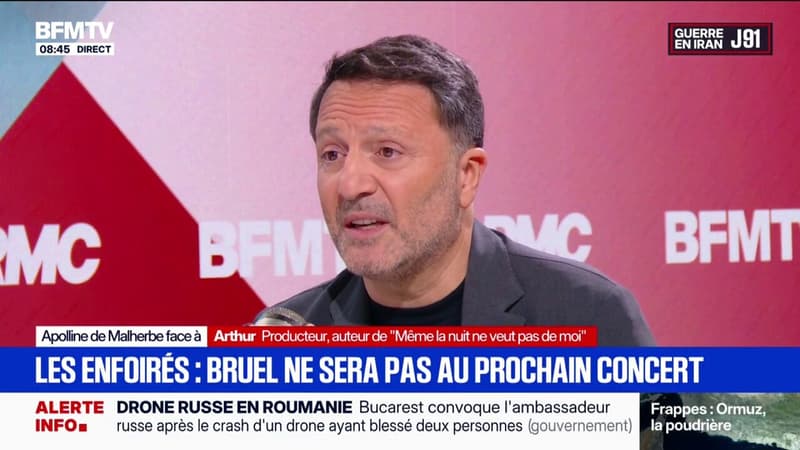 Patrick Bruel suspendu de "N'oubliez pas les paroles": "Peut-être que c'est un peu prématuré la décision de Nagui", estime l'animateur et producteur Arthur