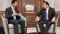 Bachar al-Assad et Jean-Frederic Poisson, le 28 octobre 2015, à Damas.
