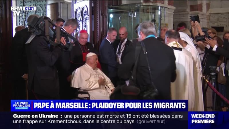 Lors de sa première journée à Marseille, le pape François a fait un plaidoyer pour les migrants