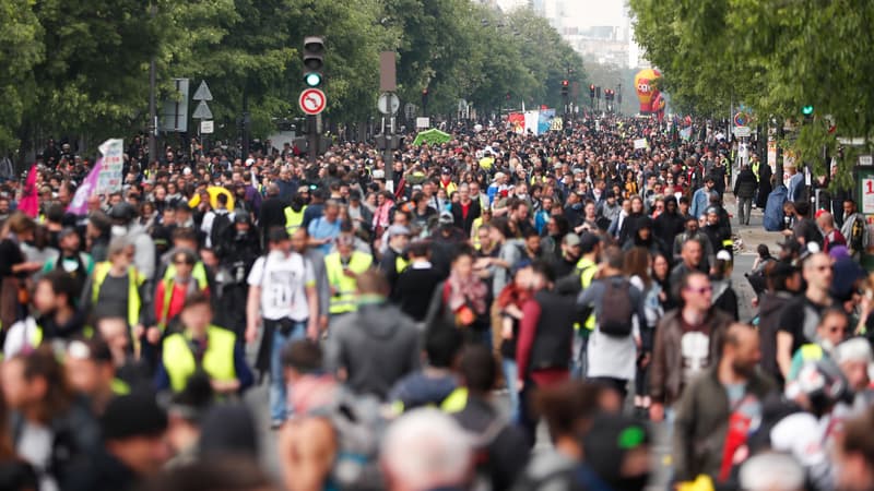 Manifestants à Paris le 1er mai 2019