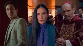 Adrien Brody dans "The Brutalist", Demi Moore dans "The Substance" et Ralph Fiennes dans "Conclave"