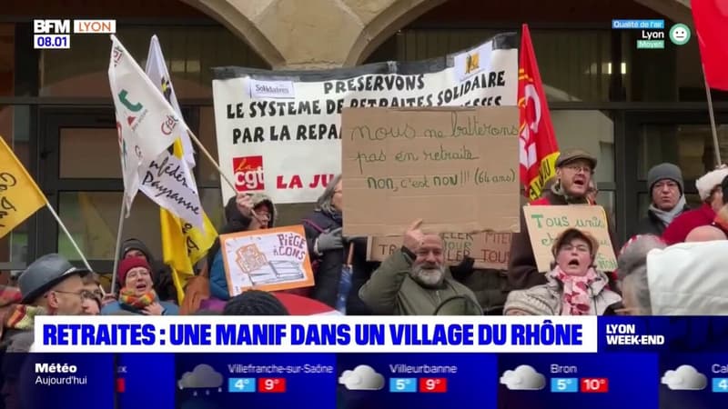 Rhône: une manifestation contre la réforme des retraites
