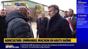 "On va les appeler": Emmanuel Macron répond à un agriculteur qui dénonce l'absence de revalorisation du prix du lait par le géant Lactalis