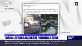 Lafarge accusé de polluer la Seine: une association de riverains dénonce d'autres déversements dans le 15e arrondissement