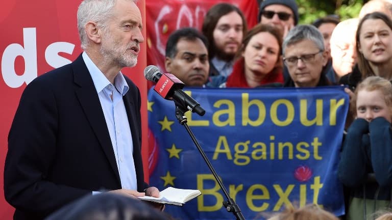 Le leader du Parti travailliste Jeremy Corbyn à un rassemblement en Angleterre le 23 février dernier.