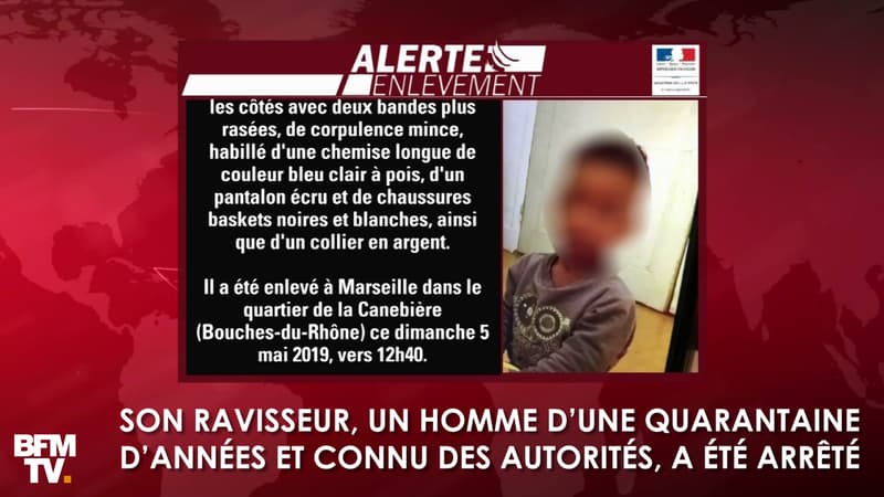 Alerte enlèvement: l'enfant enlevé à Marseille retrouvé sain et sauf