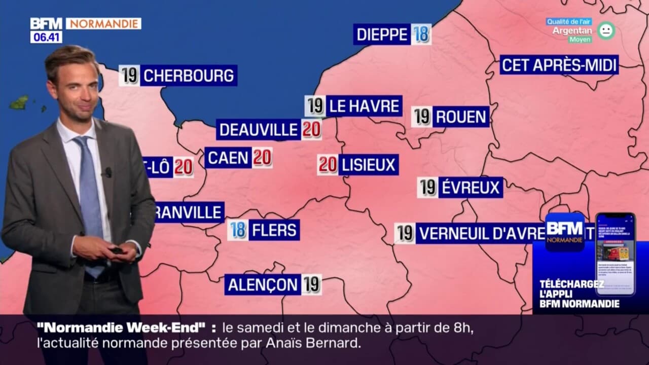 Météo Normandie: une journée nuageuse, jusqu'à 20°C attendus à Lisieux ...