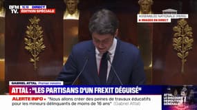 Gabriel Attal: "Ceux qui prônent la fin de l'application des traités sont les partisans d'un Frexit déguisé"