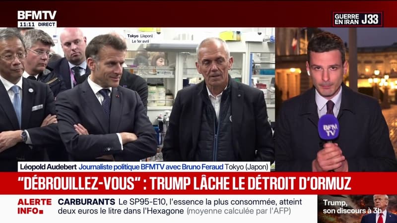 Guerre au Moyen-Orient: face à des chefs d’entreprise japonais, Emmanuel Macron tacle Donald Trump sans le nommer
