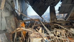 Un magasin hard-discount Action à Sevran détruit après avoir été incendié dans la nuit du 29 au 30 juin à Sevran lors d'émeutes.