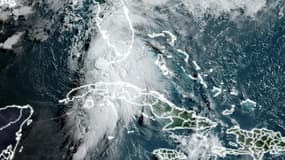 Image satellite de la tempête tropicale Elsa le 6 juillet 2021
