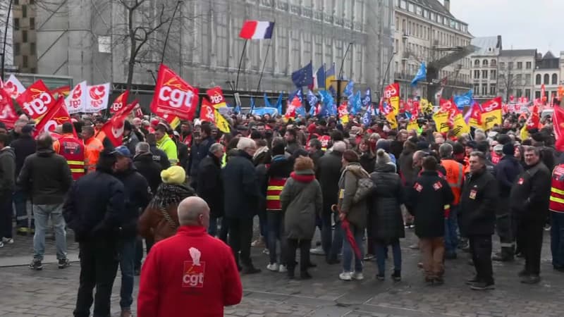 Grève du 7 mars: forte mobilisation dans le Nord et le Pas-de-Calais
