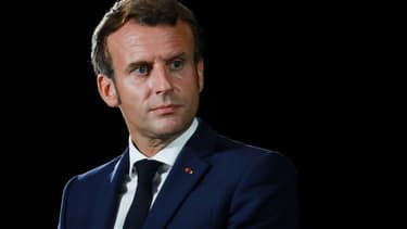 Le président Emmanuel Macron le 10 septembre 2020 à Porticcio, Corse