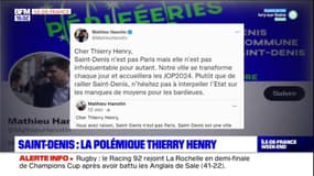 "Saint-Denis, ce n’est pas Paris": la phrase de Thierry Henry fait polémique 