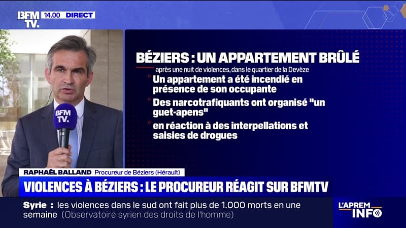 Guet-apens à Béziers: "Une réaction par rapport au bon travail que ces policiers ont fait ces derniers jours", réagit le procureur de Béziers