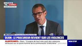 Éric Mathais, procureur de la République de Dijon: "Pour les faits des 3 premiers jours, nous dénombrons 20 victimes physiques identifiées" 
