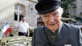 Franck Bauer, ultime survivant de l'équipe de speakers français de Radio-Londres durant la Seconde Guerre mondiale, le 17 juin 2009 à Paris