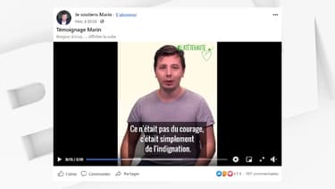 Marin Sauvajon est revenu pour la première fois sur son agression dans une vidéo publiée sur la page Facebook de son association "La Tête Haute - Je soutiens Marin".